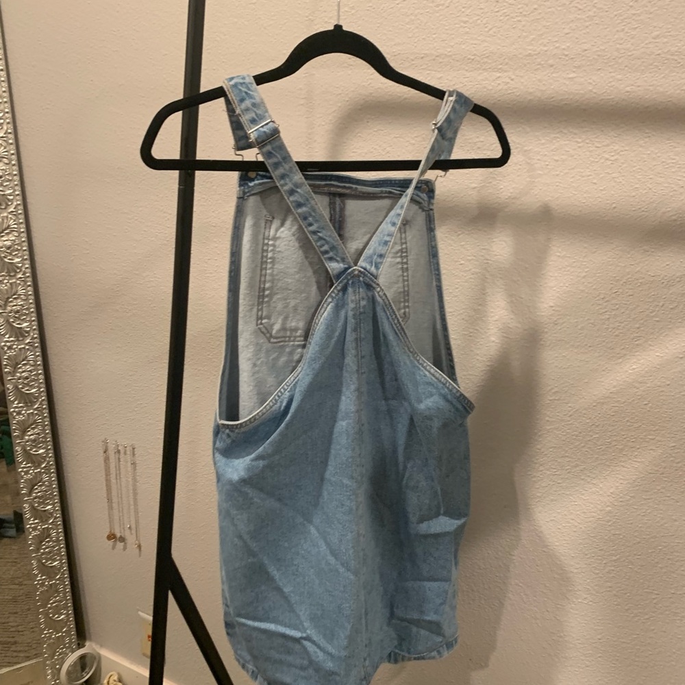 Denim overall dress